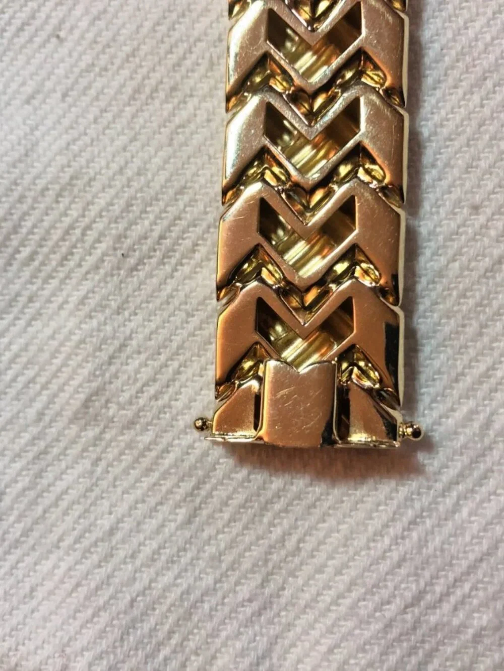 ESTATE:  Vintage 925/Vermeil Puffy Basket Weave Cuff Bracelet, gorgeous, HEAVY